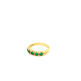 Emerald and Diamond Half Eternity Ring