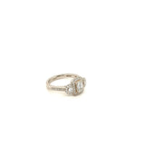Trilogy Halo Diamond Ring