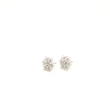 White Gold and Diamond Snowflake Earrings