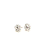 White Gold and Diamond Snowflake Earrings