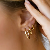 Ellera Pianura earrings-18ct gold plated