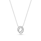 Spirale Due Necklace Sterling silver & rhodium plated