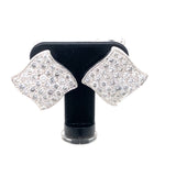 Pre-owned 18ct gold diamond set earrings