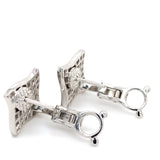 Pre-owned 18ct gold diamond set earrings