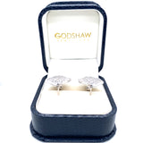 Pre-owned 18ct gold diamond set earrings