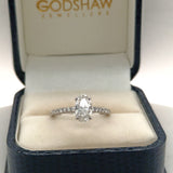 Platinum Laboratory grown single stone diamond ring