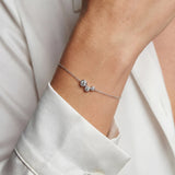 Sardinien Tre Bracelet- with facet cut white zirconia