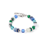 GeoCUBE® Precious Statement bracelet silver-ocean