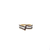 9ct Gold Dress Ring Set With Orange' & White Diamonds