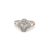 Diamond Set 18ct White Gold Cluster Ring