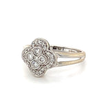 Diamond Set 18ct White Gold Cluster Ring