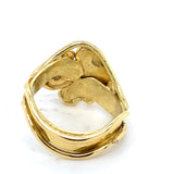 Pre-owned 18ct gold dress ring set with Opal, Sapphire & Diamond