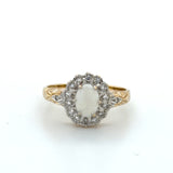 Pre-owned Opal & Diamond cluster ring