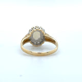 Pre-owned Opal & Diamond cluster ring