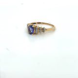 Pre-owned Diamond & Tanzanite ring