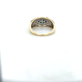 Pre-owned 9ct gold 'blue' & white Diamond ring