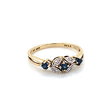 Pre-owned 9ct gold Sapphire & Diamond set dress Ring