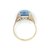 9ct Gold Blue Stone Dress Ring
