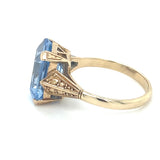 9ct Gold Blue Stone Dress Ring