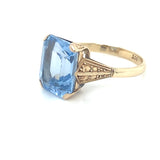 9ct Gold Blue Stone Dress Ring