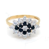 Pre-owned 9ct gold Sapphire & Diamond Ring