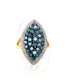 Pre-owned diamond cluster ring