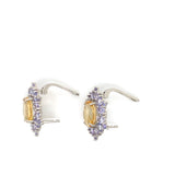 Pre-owned silver Tanzanite & Citrine earrings
