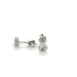 Pre-owned Diamond set cluster earrings