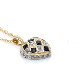 Pre-owned Sapphire & Diamond Heart pendant