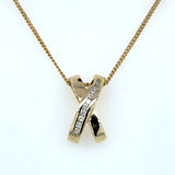 pre-owned 9ct gold Diamond set pendant