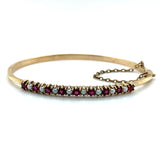 Pre-owned bangle Ruby & Cultured Pearl set