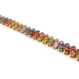 Pre-owned multi Sapphire set line bracelet