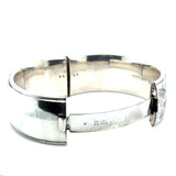 Pre-owned silver half engraved bangle