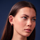 Ellisse Carezza Earrings - 18k Gold Plated, With Blue Zirconia