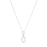 Capizzi Piccolo Necklace  - Sterling Silver, With White Zirconia