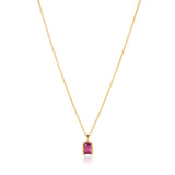 Roccanova Piccolo Necklace - 18k Gold Plated, With Pink Zirconia