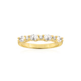 Ellera Ovale Ring - 18k Gold Plated, With White Zirconia