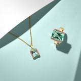 Roccanova Ring - 18k Gold Plated, With Pink & Turquoise Zirconia