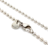 Silver 'Please Return To Tiffany' Pendant & Bead Link Neckchain