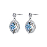 Fei Liu Blue Topaz Mother Of Pearl Sterling Silver Disc Earrings
