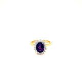 Amethyst and Diamond Ring