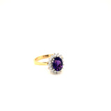 Amethyst and Diamond Ring