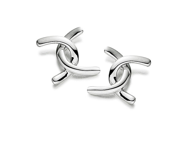 White Gold Intertwined Studs