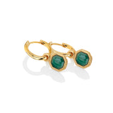 Hot Diamonds X Golden Edit – Revive Malachite Earrings