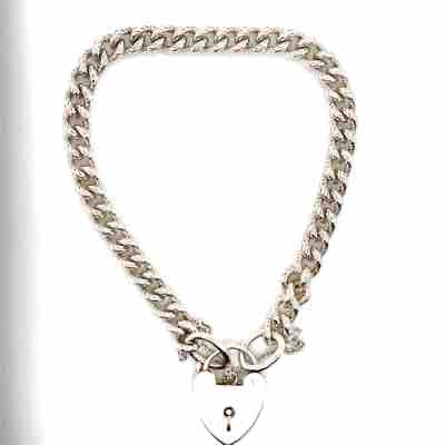 Pre-owned silver curb link bracelet