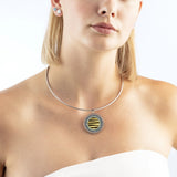 Stud earrings Glam Dot 5 mm silver-aqua