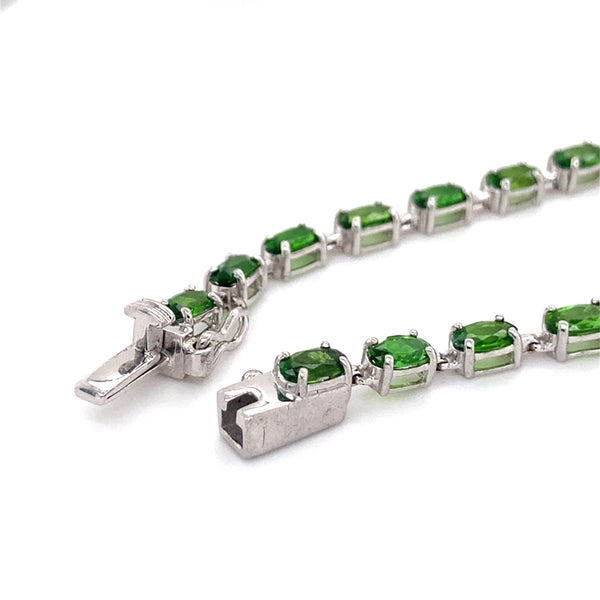 Green Diopside Line Bracelet