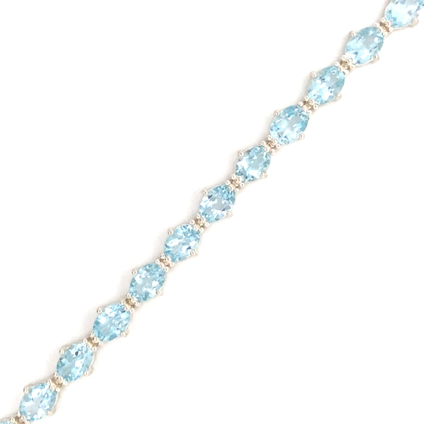 Blue Topaz Line Bracelet