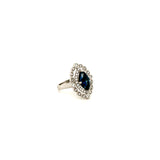 Marquise Sapphire and Diamond RIng