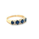 18ct Gold Dress Ring set with Sapphires & Diamonds
